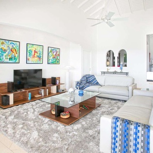 Living Room at PIE OCE, Hillside/Terres Basses, St. Martin