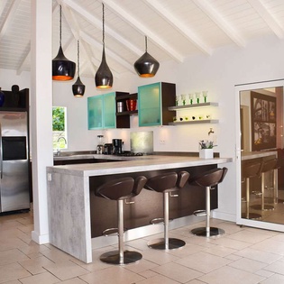 Kitchen at WV VLC, Lurin, St. Barthelemy