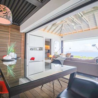 Dining Room at WV LOV1, Pointe Milou, St. Barthelemy