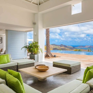 Living Room at WV ECO, Gouverneur, St. Barthelemy