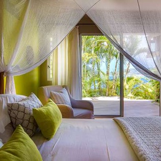 Bedroom at WV AMA, Pointe Milou, St. Barthelemy