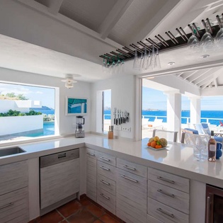 Kitchen at WV MOZ, Pointe Milou, St. Barthelemy