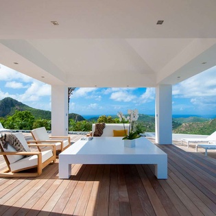 Terrace at WV GIN, Petite Saline, St. Barthelemy