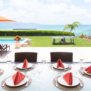 Dining Room at AXA CHM, Blowing Point, Anguilla