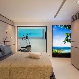 Bedroom at WV CIO, Grand Cul de Sac, St. Barthelemy