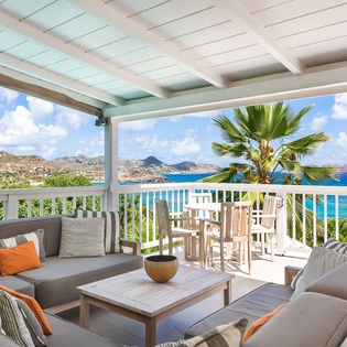 Terrace at WV LUZ, Camaruche, St. Barthelemy