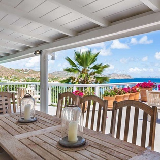 Terrace at WV LUZ, Camaruche, St. Barthelemy