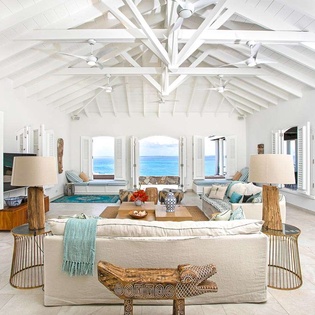 Living Room at PIE LIB, Beach Side/Baie Rouge, St. Martin