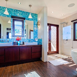 Bathroom at AXA NEV, Long Bay, Anguilla