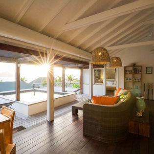 Living Room at WV BOU, Pointe Milou, St. Barthelemy