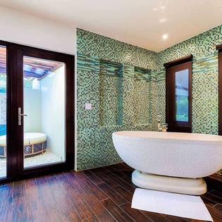 Bathroom at AXA NEV, Long Bay, Anguilla