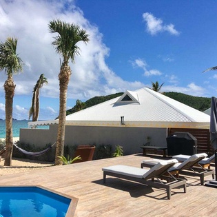 Terrace at WV VMG, Flamands Beach, St. Barthelemy