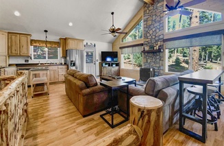Mellow Meadows | Duck Creek Cabin | Fireplace | Forest Views