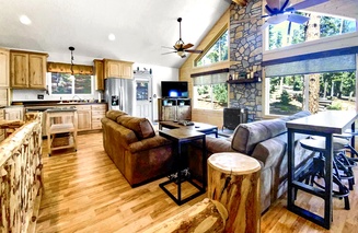 Mellow Meadows | Duck Creek Cabin | Fireplace | Forest Views