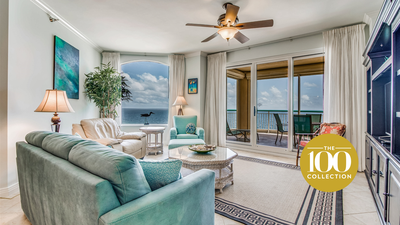 Beach Colony West 9B Living Room and Beach View Balcony