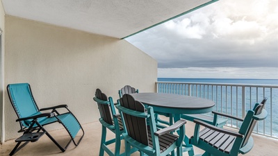 Sandy Key 826 Beach View Balcony with Table and Chairs