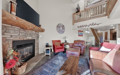 Timbernest 2B | Cozy 3-Level Condo w/ Loft Bedrooms w/ Fireplace 3