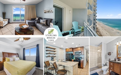 Sterling Breeze 1205 - One Bedroom with Bunks - Beautiful Beachfront Views!