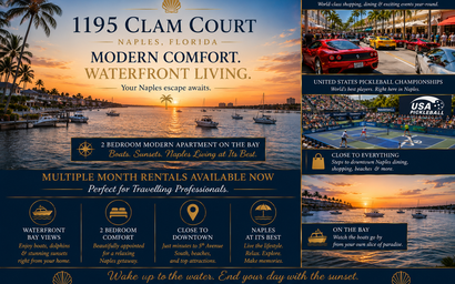 Naples Bay Clam Diggers_ Monthly Waterfront Condo with Private Boat Dock