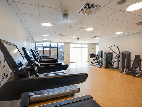 Stay active in a bright, modern fitness center with treadmills, cardio machines, and strength equipment to keep your routine going while you're away from home.