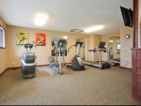 Stay energized during your getaway with access to this fully-equipped fitness center featuring cardio machines and a TV to keep you motivated.