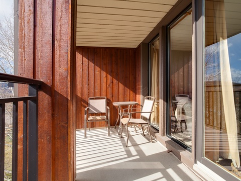 Step onto your private balcony where morning coffee tastes even better. Relax in your chair as warm sunlight washes over the space, creating peaceful patterns on the deck.