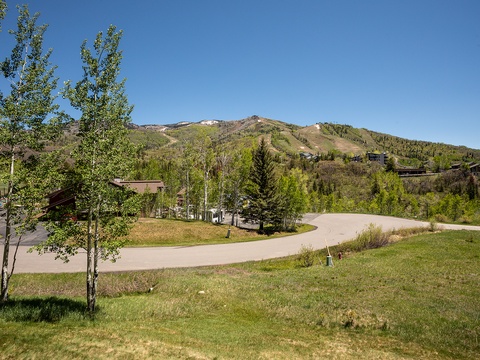 Mountain resort nestled in lush greenery with scenic views of rolling hills, ski slopes, and abundant natural beauty in a peaceful alpine setting.