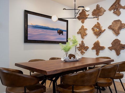 Gather around this beautiful live-edge dining table, where modern design meets natural warmth—perfect for sharing meals and making memories together.
