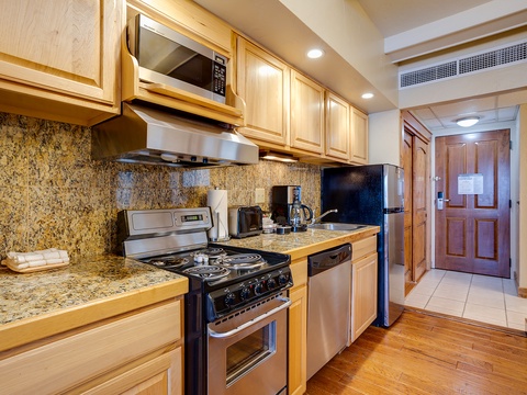 Your fully equipped kitchen features granite countertops, stainless steel appliances, and everything you need to prepare delicious home-cooked meals during your stay.