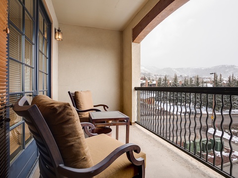 Sip your morning coffee on your private balcony, taking in the snowy mountain views and fresh alpine air as you plan your day's adventure.