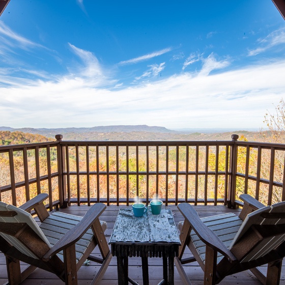 Lamp Post Lodge's decks with VIEWS!