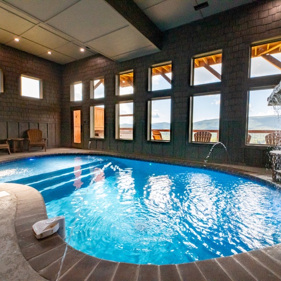 Hilltop Hideaway's heated indoor pool