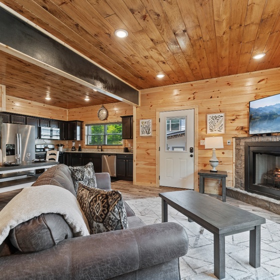 Moonlight Pines' cozy living area