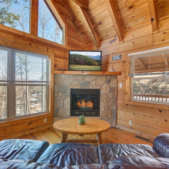 The Vinson's cozy living area