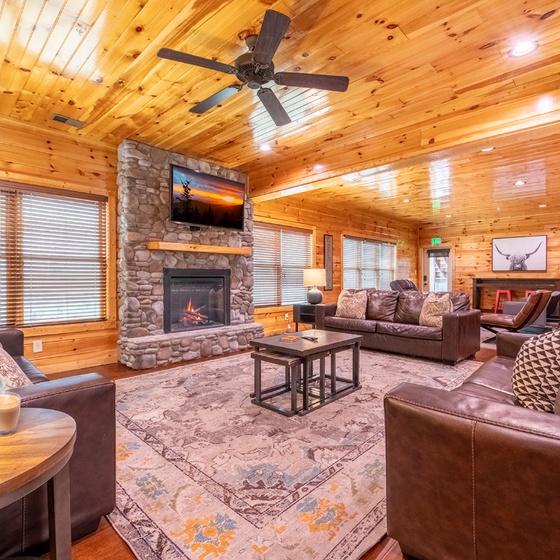 Mayes Landing's cozy living area