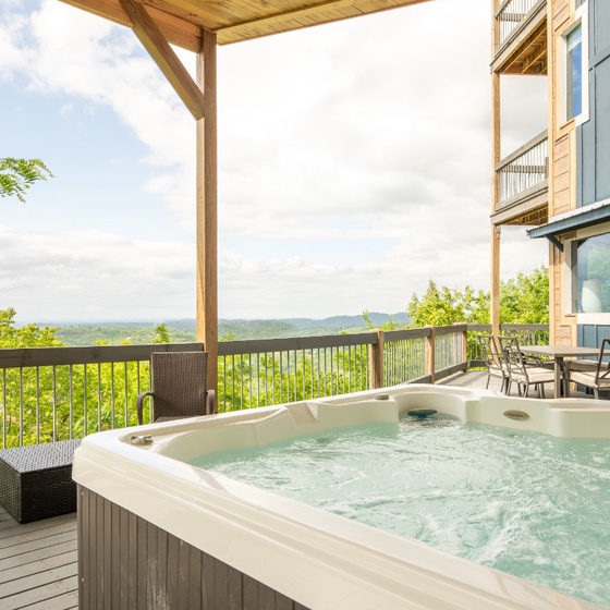 Fancy Views' bubbling hot tub