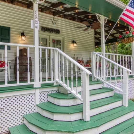 The Farmhouse's inviting porch