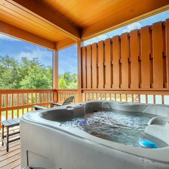 Blue Beauty's bubbling hot tub
