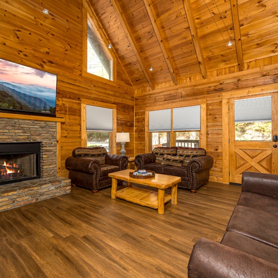Timber Trace's cozy living area