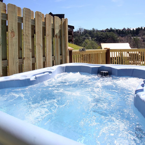 Sunshine and Whiskey's bubbling hot tub