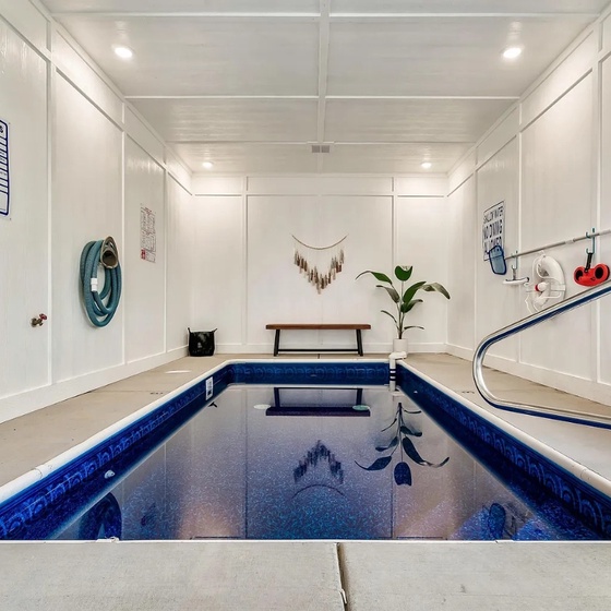Lykke Lodge's private heated indoor pool