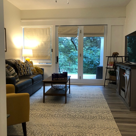 Tuck Away Place's cozy living area