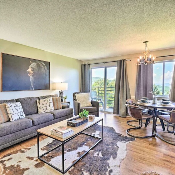 The Summit's cozy living area