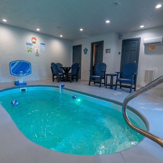 Splash N' Love Shack's heated private indoor pool