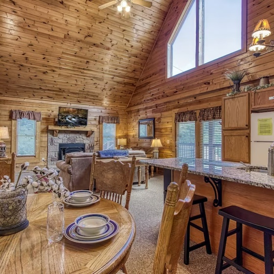 Smoky Mountain Hideout's cozy living area