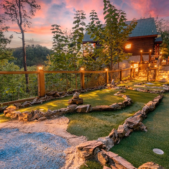 Sharp Dressed Bear's private putt-putt