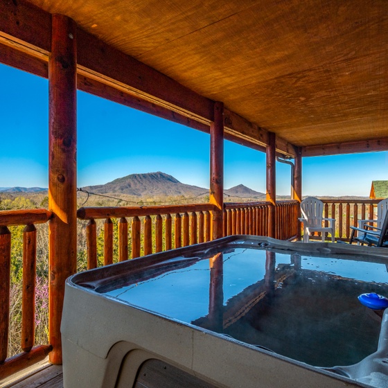 Swimming in the Smokies' bubbling hot tub