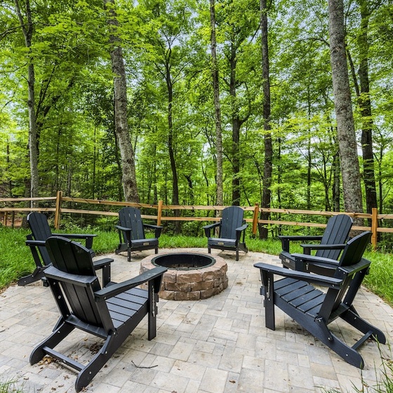 Woodhaven's backyard firepit