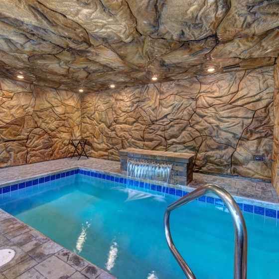 Summit View's cave-style private indoor pool