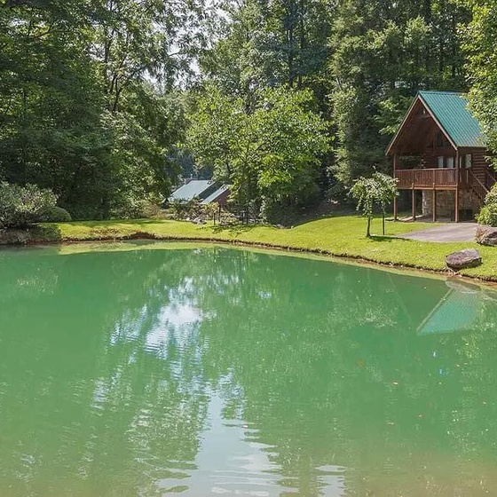 Beautiful pond near Yeti Lodge